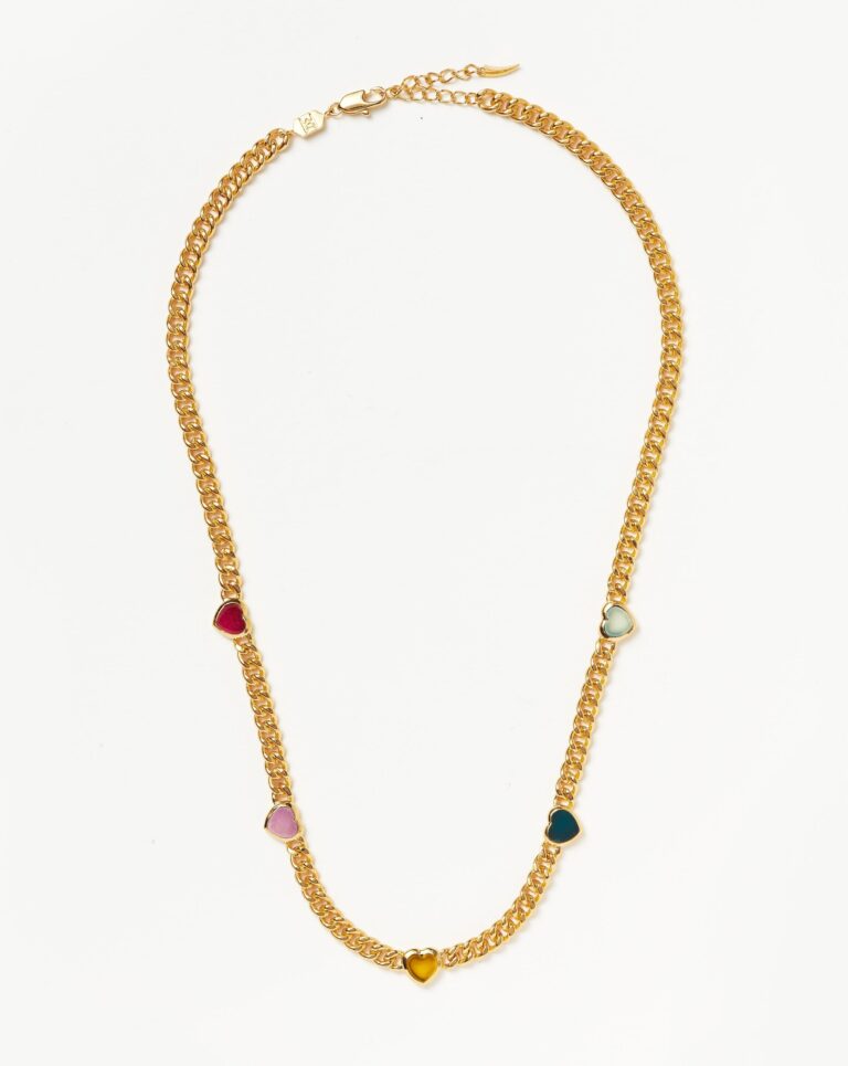 Colorful gemstone charm necklaces build your own under $200