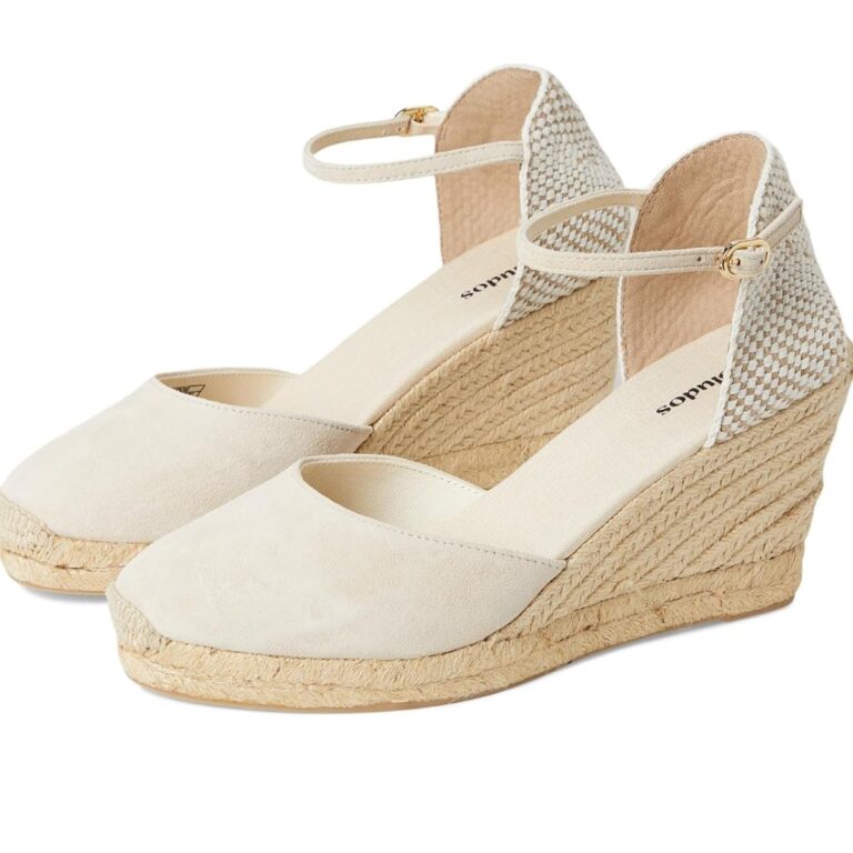 Soludos Marseille raffia jute wedge espadrille sandal in ivory