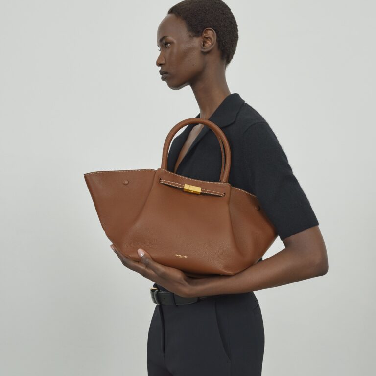 DeMellier Midi New York structured top-handle bag styled for work