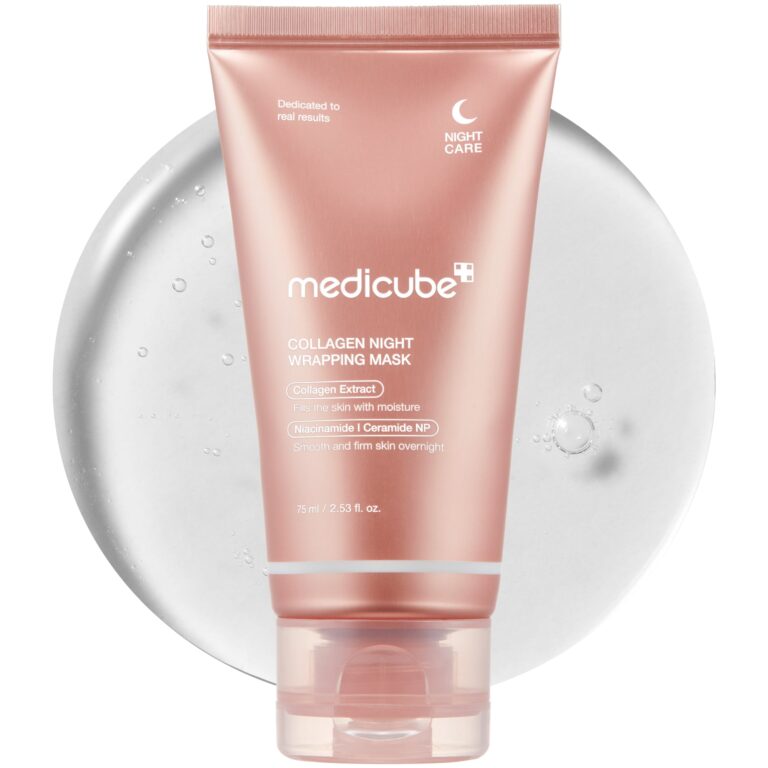 Medicube Collagen Night Wrapping Mask tube on clean background