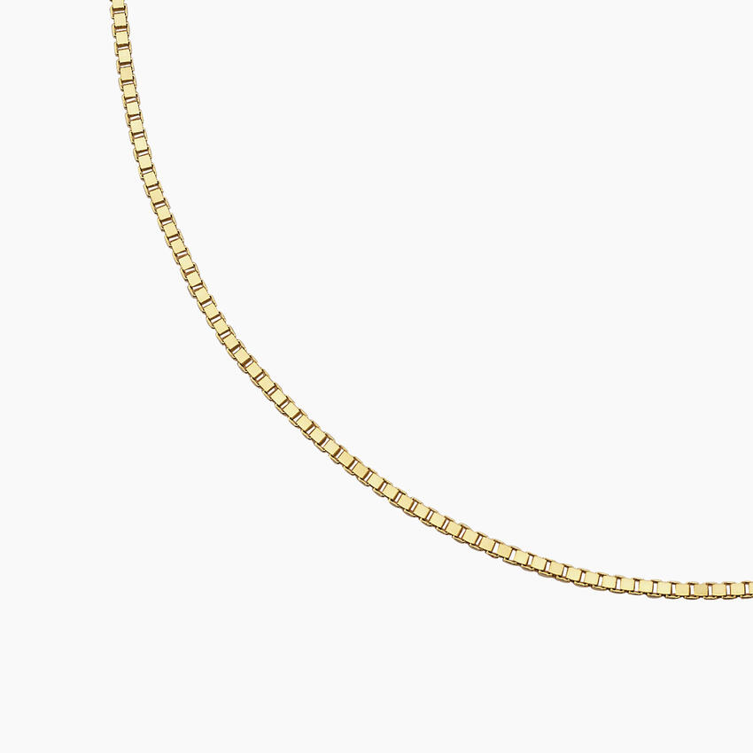 Brilliant Earth Riley box chain 14k yellow gold necklace