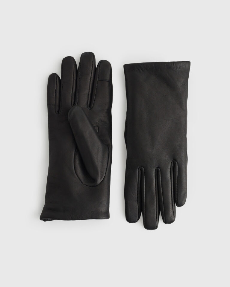 Cashmere-lined lambskin leather gloves for fall 2026