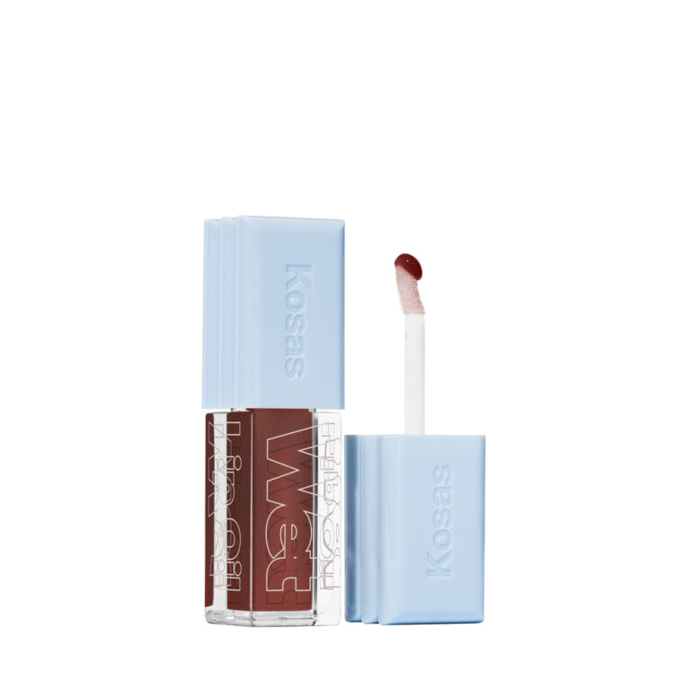 Kosas Wet Lip Oil Gloss in Cola cherry-cola shade, a Fall 2026 lip trend under $30