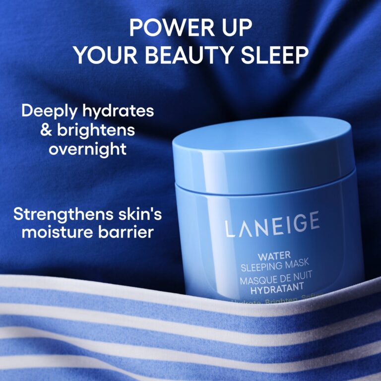Overnight hydrating sleeping masks under $40 for new moms, Laneige hero