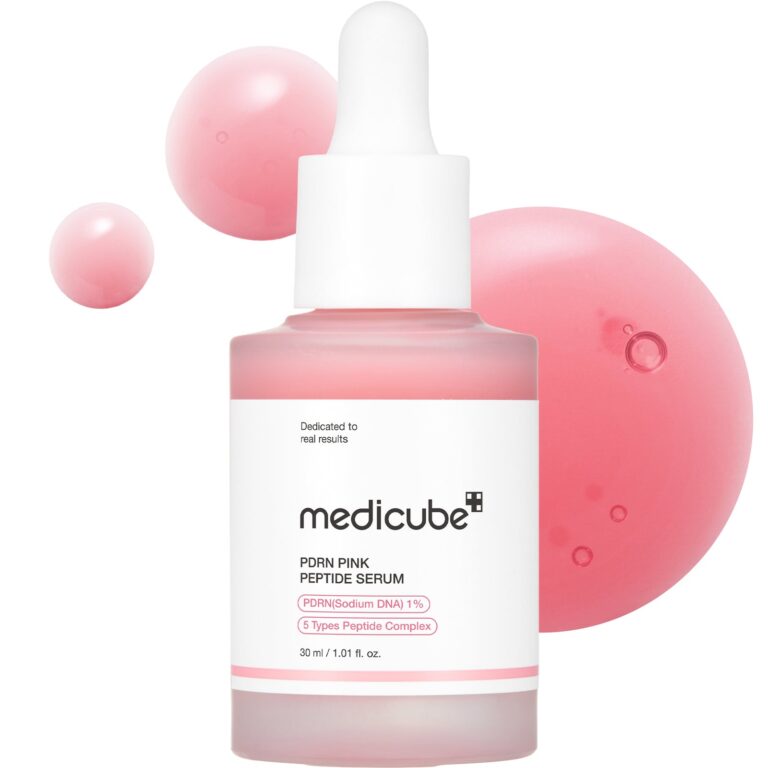 medicube PDRN Pink Peptide Serum salmon DNA bottle for firming and glow